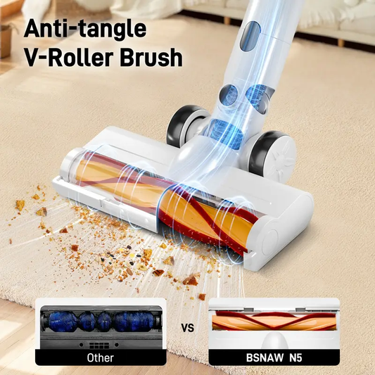 Cordless Stick Vacuum Cleaner with ONE-TOUCH OPERATION, 45kPa Powerful Suction, Cordless Stick Vacuum with HEPA Filter, Lightweight Handheld Vacuum for Hardwood Floors, Carpets