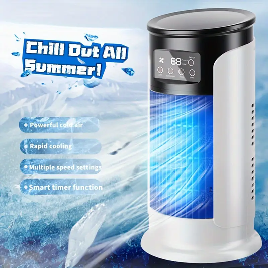 3-in-1 Portable Air Conditioner Humidifier Fan - USB Powered, Evaporative Humidification, Suitable for Various Room Types
